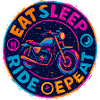 Eat Sleep Ride Repeat - Moto - Biker