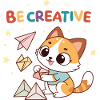 Creative Kitten and Paper Planes