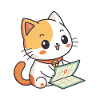 Chat kawaii avec calendrier
