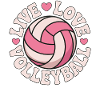 Live Love Volleyball - Pink Love Design