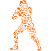 Football Quarterback Icon Pattern Design