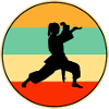 Vintage Female Karate Player Martial Arts Retro
