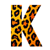 Leopard letter K