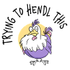 Purple Chicken Velcro Charm