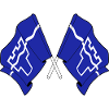 Two flags crossed – Tyne and Wear