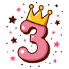 3rd Birthday Little Princess with Crown