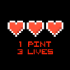 Pixel Hearts 1 pint 3 vies