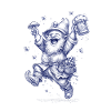 Gnome with beer mug Jubelfest