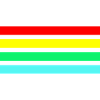 Retro neon arc stripe composition