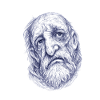 Old Man Sketch Portrait
