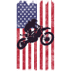 Dirt Biking USA Flag 