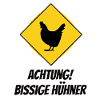 Attention! Snappy chickens – funny warning sign
