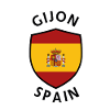 Gijón Spain Shield with flag
