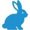 Neon Bunny Y2K Cute Vector