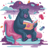 Reading Bear in Candy Dream