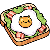 Sunny Toast Cat Egg