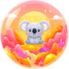 Koala im Neon-Wunderland