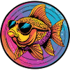 Goldfish with sunglasses