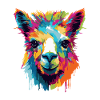 Llama Farbexplosion Popart
