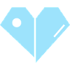 Geometric Blue Heart