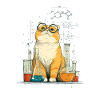 Chemiekatze im Labor