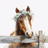 Couronne de cheval florale pastel