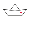 Träume Plane Mache Boot Herz