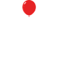 Squelette avec ballon rouge