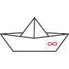 Unendlichkeitszeichen Origami-Boot