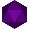  Purple Polyhedral D20 Dice