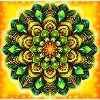 Glowing Mandala Flower Pattern