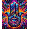 Mandala psychédélique Hamsa Œil Main-Œil