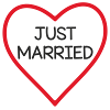 Heart Banner Just Married