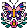 Butterfly with flowers