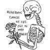 Skeleton with Rose