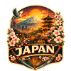 Japan Sunset Lantern Badge
