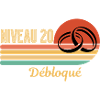 Level 20 Freigeschaltetes Retro-Grafikdesign