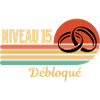 Level 15 Unlocked Retro Graphic Design