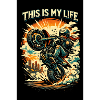 Motorcycle in action