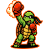 Boxing Turtle Fighter Power Punch Maskottchen
