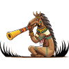 Tribal-Pferd Trompeter Illustration