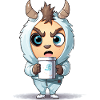 Hoodie Monster with Coffee Mug