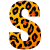 Leopard Print S Letter