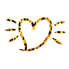 Leopard Heart with Sun Rays