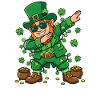 Dabbing Leprechaun St. Patrick's Day Leprechaun