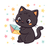 Black Cat and Origami Envelope