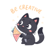 Kawaii Cat and Creative Kite