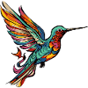  Kolibri Vogel Comic