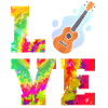 Ukulélé hawaïen uke tie dye love