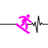 SNOWBOARDER HEARTBEAT PINK, WINTER SPORTS